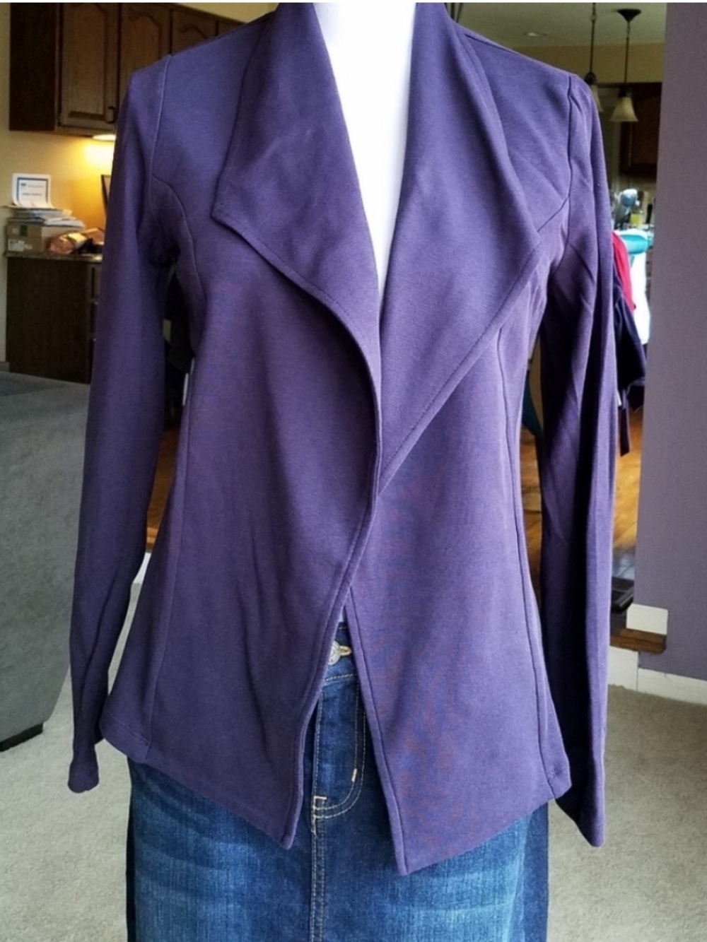 Style & Co Purple Draped Jacket NWOT